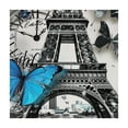 thumbnail image 4 of WYYP Eiffel Tower Butterfly Clock Square Tablecloth Waterproof 100% Polyester Fiber 40*40, 4 of 8