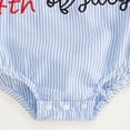 thumbnail image 3 of YWIYIUD Baby My First 4th of July Romper Letter Embroidered Sleeveless Jumpsuit Casual Infant Overalls for Boys Girls InfantClothes Cute Toddler Girl Clothes Gift Set Blue 3-6 Months, 3 of 6