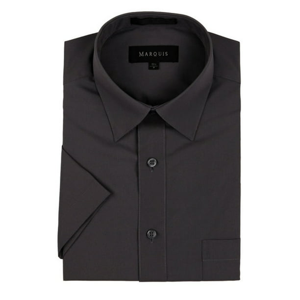 Marquis - Marquis Men's Short Sleeve Regular Fit Dress shirt - S To 4XL ...