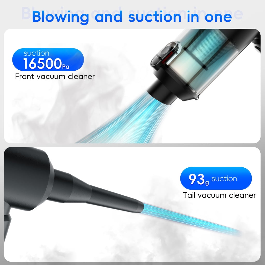 Portable Rechargeable Air Duster Two Motor 120W For Computer Keyboards Sofa With 6000mAh Removable PowerBanks