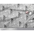 thumbnail image 2 of Soimoi Gray Velvet Fabric Facets Triangle Geometric Decor Fabric Printed Yard 60 Inch Wide, 2 of 3