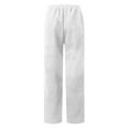 thumbnail image 6 of GA WEIHUA Deals,Corduroy Drawstring Pants for Women Elastic High Waist Pull On Straight Leg Slacks Pant Casual Baggy Sweatpant(White,XL), 6 of 6