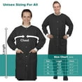 thumbnail image 3 of Disposable Lab Coats, SMS Material, Knee Length, 3 Pockets, 10 Pack – Small, Black, 3 of 7