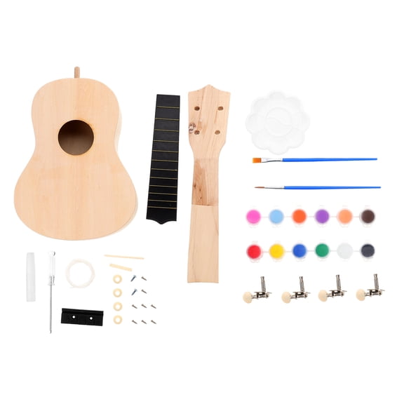ULTNICE DIY Ukulele Making Kit with Synthetic Material Assorted Color for Kids and Family 1 Set