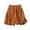 Orange, variant on Linen Color Blocking Shorts for Women Summer Elastic High Waisted Lightweight Wide Leg Casual Linen Bermuda Shorts Black XXL