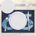 thumbnail image 3 of Ambesonne Modern Place Mats Set of 4, Numbers, Standard Size, Dark Blue Pale Blue, 3 of 6
