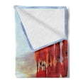 thumbnail image 2 of Beach Soft Flannel Fleece Throw Blanket, Dreamcatcher Ibiza Sunset Mediterranean Sea View Picture Vacation Theme Image, Cozy Plush for Indoor and Outdoor Use, 70" x 90", Red Blue Coral, by Ambesonne, 2 of 5