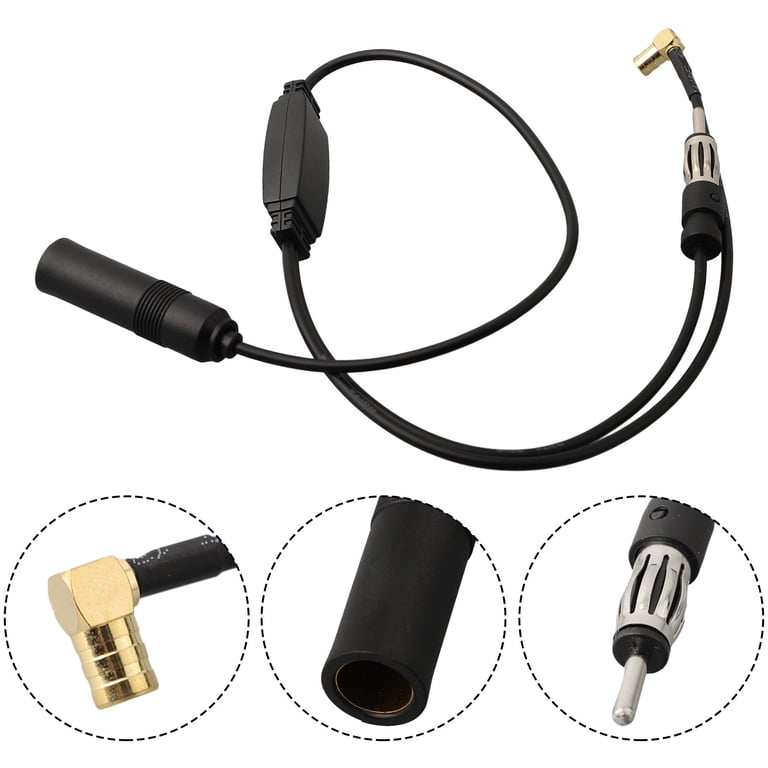 Eightwood DAB-antenneadapter MCX naar SMB Kit 4 autoradio antenne compatibel voor DAB-radioantenne RF-kabel