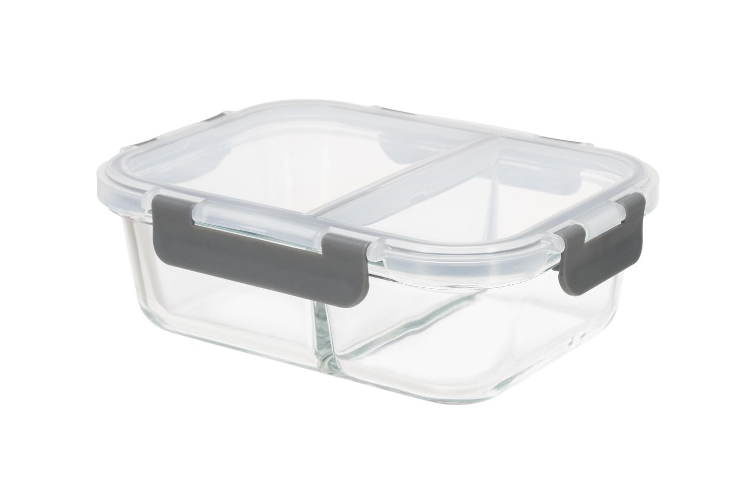 MS DIVIDED RECTANGLE GLASS CONTAINER 1360ML, Volume - 1360ml