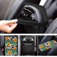 thumbnail image 6 of Renewold American Tribal Sunflower Cow Print Green Car Accessories Auto Center Console Pad Cover, Armrest Seat Box Cover Protector Universal Fit for SUV Truck Vans Sedans, 6 of 6