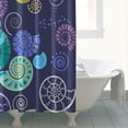 thumbnail image 5 of Tidal Pool Shower Curtain - Tropical Seashell & Starfish Print, Water-Resistant Fabric with Anti-Splash Hem,72x84in, 5 of 5