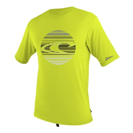 Short Sleeve Skin Suit - O'Neill Wetsuits UV Sun Protection Youth Skins Short Sleeve Surf Tee Sun Shirt, Lime, 16, 6oz Heathered Poly/Spandex By ONeill