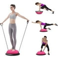 thumbnail image 2 of 24'' Workout Half Ball, Balance Stability Half Ball for Abdominal Abs/Balance Strength/Training Exercise/Fitness Workout, Balance Ball Trainer with Resistance Bands for Home & Gym Workout, M009, 2 of 7