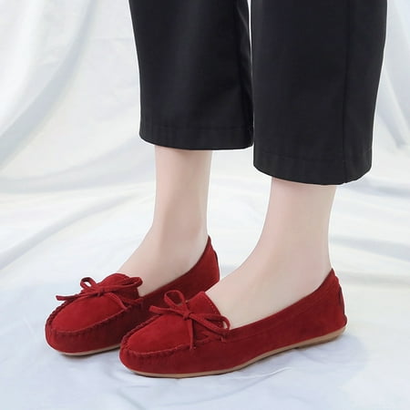 

MIASHUI shoes for women Casual Shoes Shoes SlipOn Suede Shoes Flat Leisure Single Round Toe Women Women s Casual Shoes