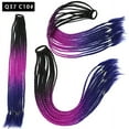 thumbnail image 1 of Zhuge 2 piezas de extensiones de cabello trenzado de colores, accesorios para extensiones de cabello trenzado con bandas de goma sintéticas para mujeres, J, 1 of 2