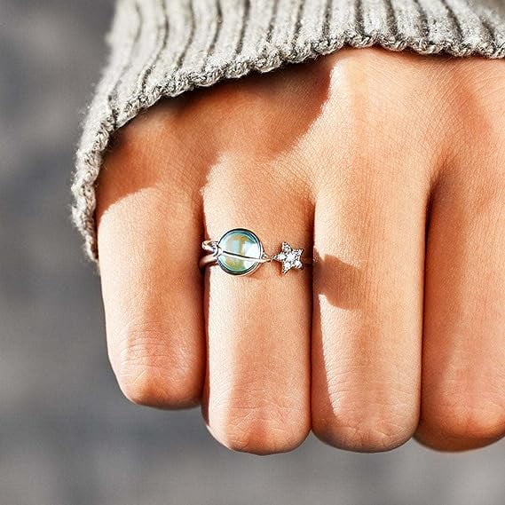 My Daughter Fidget Ring Planet Anxiety Ring for Daughter Spinner