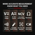 thumbnail image 2 of ANENG M107 Smart Digital Multimeter 4000 Counts NCV Universal Meter Handheld Multifunctional Tester Voltmeter Ammeter with Backlight Flashlight AC/DC Voltage & Current Resistance Measurement Zero, 2 of 7
