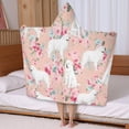 thumbnail image 5 of Great Pyrenees Dog and Pioneer Flower Hooded Bath Towel，50"x30" for Ages 3 To 12 Kids, Quick Dry Lightweight Soft Microfiber Hood Beach Towel Cover Up for Kids, 5 of 7