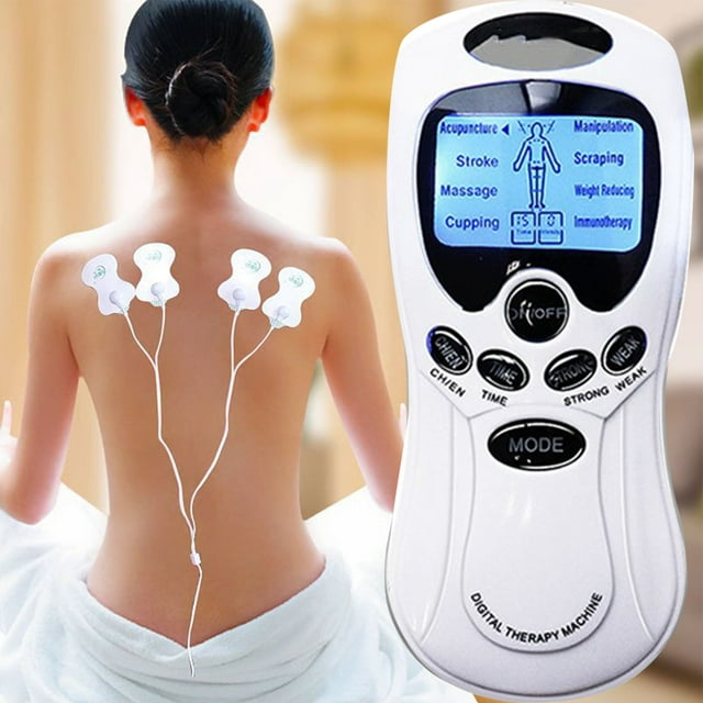 Máquina de masaje en el hogar máquina de terapia digital con parches de electrodos reutilizables con batería de 3 piezas para la relajación del hombro trasero