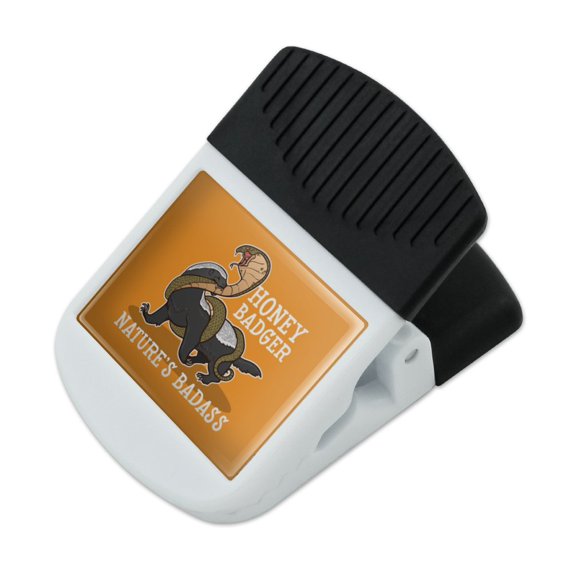 Honey Badger Nature's Badass Refrigerator Fridge Magnet Magnetic Hanging Hook Note Snack Clip