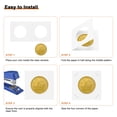 thumbnail image 4 of Monedas de lanzamiento 2" x 2", paquete de 100 soportes de cartón para monedas de 29 mm/1.1" suministros de colección, blanco, 4 of 7