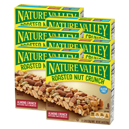 General Mills Granola Bars Roasted Nut Crunch Almond Crunch (Each 6 Count Of 1.24 Oz Bars) 7.44 Oz Pack Of 6