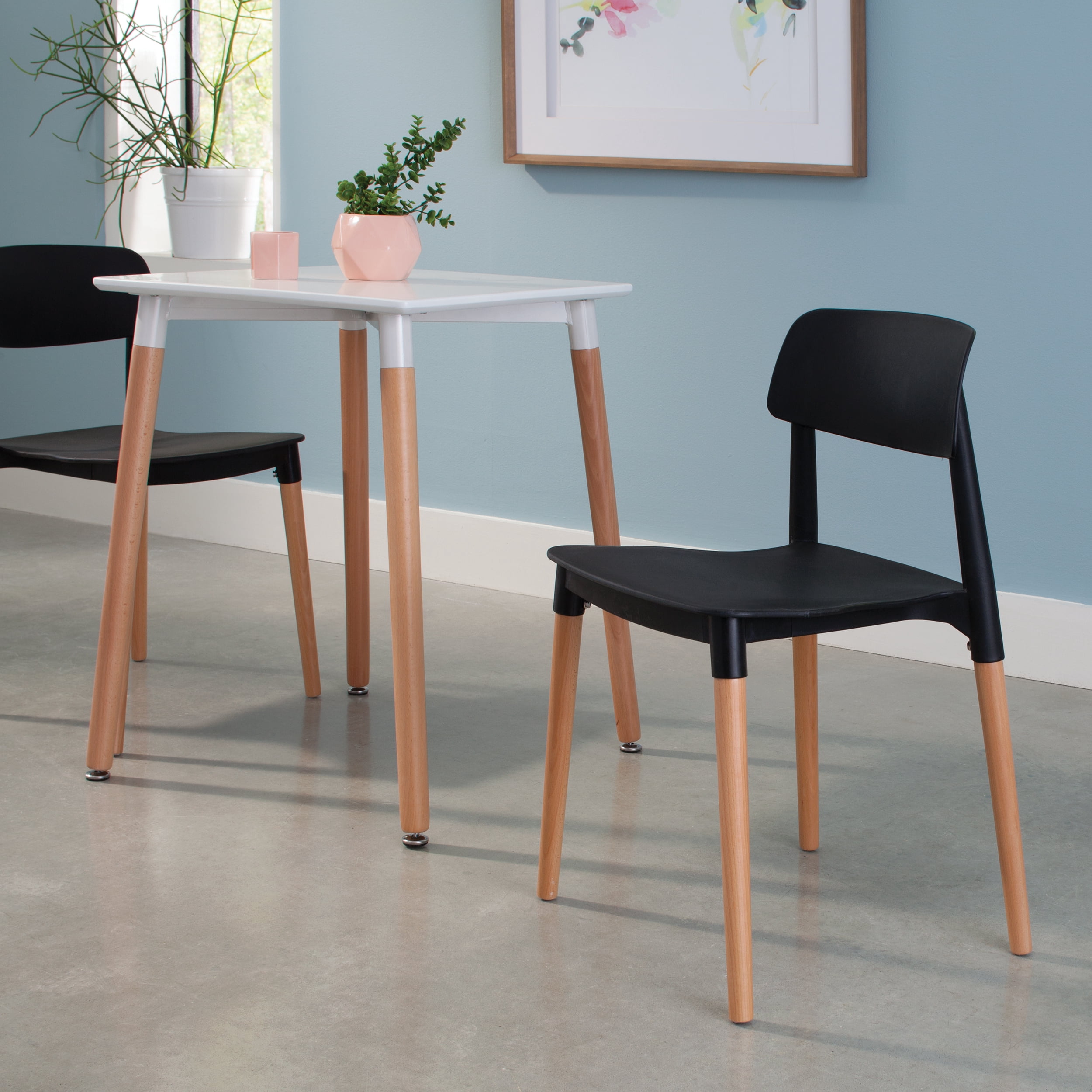 OFM Dining Chair, Set of 4, Black