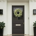 thumbnail image 3 of 24 inch Wreaths for Front Door,White Daisy Wreath with Fake Silk Floral Green Eucalyptus Leaves and Lavender for Front Door Window Wall Wedding Farmhouse Festival Decor, 3 of 7