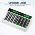 thumbnail image 2 of HiQuick Fast Charging 8 Bay Battery Charger for NiMh NiCD AA AAA Rechargeable Batteries, 2 of 8