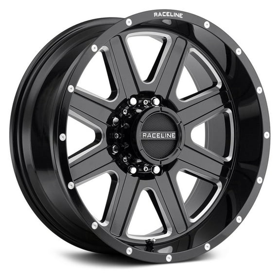 17" Inch 5x127 Wheel Rim Raceline 940M HOSTAGE 17x9  0mm Black Milled