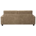 thumbnail image 4 of 87”Large Loveseat Sofa, 3 Seater Couch with Storage, Velvet Fabric Deep Seat Sofa with Pillow& Cup Holders, Modern Comfy Sofa with USB& Type-C Ports, Home Sofa Couch for Living Room Bedroom, 4 of 12