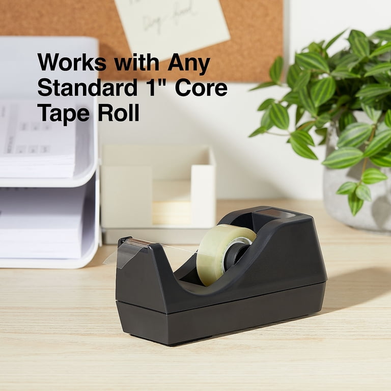 Staples Desktop Tape Dispenser, Black photo 2