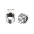 thumbnail image 2 of Uxcell Needle Roller Bearings Open End Full Complement Drawn Cup Chromium Steel Silver Tone 2pcs B88, 2 of 5