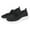 Black, variant on XIMIN Women Mary Jane Nurse Sneakers Platform Shoes Slip on Walking Sneakers Chunky Sole Breathable Fashion Knit Washable Casual Toning Rocker Shoes with Arch Support