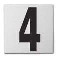 thumbnail image 1 of Aquatic Custom Tile - Ceramic Number 4 Pool Sign Depth Marker, 5.8"x5.8" w/ 5" Font Pool Signs, Abrasive Non-Slip Finish, Swimming Pool Safety Signage for Concrete Deck & Inground Pool, Made in USA, 1 of 4