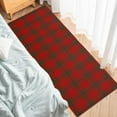 thumbnail image 4 of Kitchen Rugs and Mats Set of 1 Christmas Classical Red Green Plaid Kitchen Sink Mat,Non-Slip Area Runner Rug,Washable Floor Mat for Home Dining Room Office 20"x47", 4 of 6