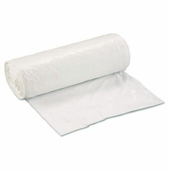Low-Density Commercial Can Liners, 30 gal, 0.8 mil, 30" x 36", White, Interleaved Roll, 25 Bags/Roll | Bundle of 2