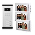 thumbnail image 1 of AMOCAM 3 Units Apartment Video Intercom System, Wired Video Door Phone Kit, 1 PCS Night Vision Camera, 3 PCS LCD 7 Inches Monitor, Support Monitoring, Unlock, Dual Way Intercom, fo, 1 of 5