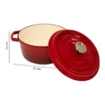 thumbnail image 3 of Cacerola Home Trends de Hierro Fundido Esmaltada con Tapa y Asas 3.8 Litros, 3 of 4