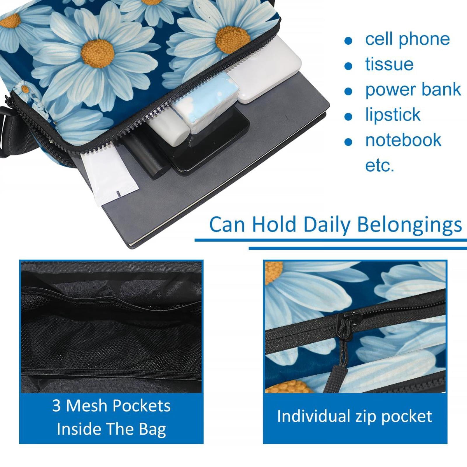 Daisies Lightweight Adjustable Waist Pack with Extension Strap - Unisex Fanny Pack, Belt Bag, Cross Body Bag