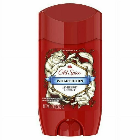 Old Spice Wild Collection Wolfthorn Scent Men's Invisible Solid Anti-Perspirant & Deodorant 2.6 oz (Pack of 3)