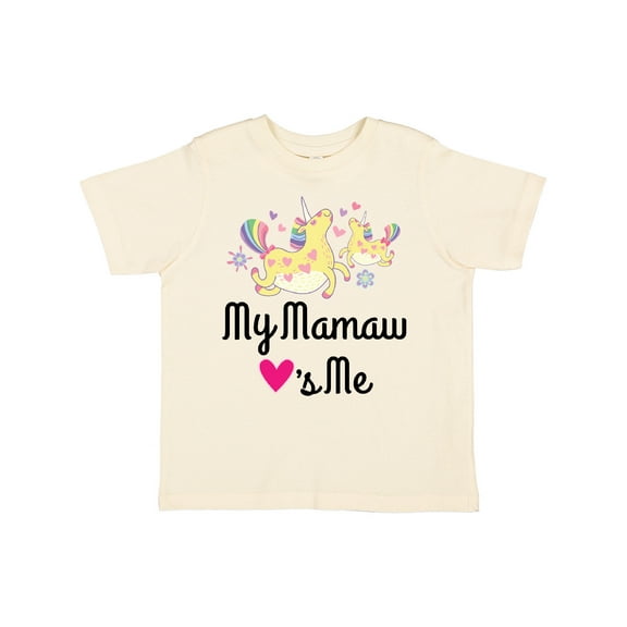 Inktastic Mamaw Loves Me Girl Unicorn Girls Toddler T-Shirt