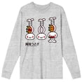 thumbnail image 5 of All Purpose Bunny Twisted Ears Crew Neck Long Sleeve Athletic Heather Men's Tee-Large, 5 of 7