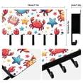 thumbnail image 2 of Stars Crabs Mail Holder Organizer Wall Mount with Shelf Key Holder Key Rack with 5 Key Hooks for Wall Decorative, 2 of 6