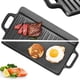 thumbnail image 1 of Plancha de Hierro Fundido 2 en 1 Reversible - Comal Liso y Parrilla Acanalada para Estufas de Gas, Con Pretratada Antiadherente y Mango, Ideal para Asar, Cocinar Tortillas y Camping, 1 of 4