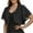 Black, variant on ZZwxWA Chiffon Women's Dressy Cardigan Shrug Ruffle Short Sleeve Open Front Loose Sheer Jackets for Tops