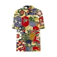 thumbnail image 5 of Gamivast Placed Summer Shirts for Women Short Sleeve V Neck Blouses Shirts Floral Double Layers Tunics Tops Vacation Casual Trendy Loose Fit Shirts Red XXL Recent, 5 of 6