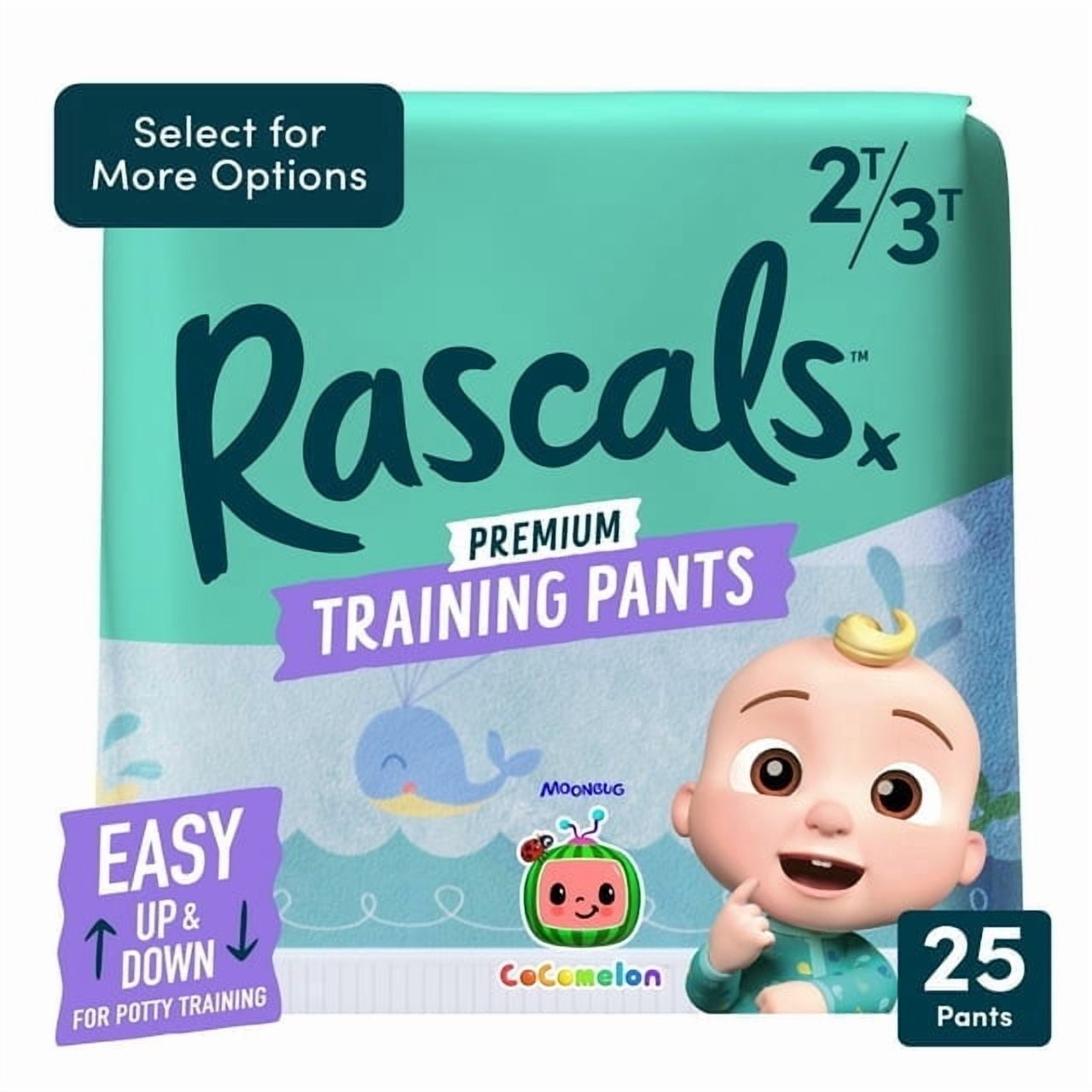 Rascals Premium CoComelon Absorbent Potty Training Pants 2T-3T, 25 Count (Select for More Options) Unisex