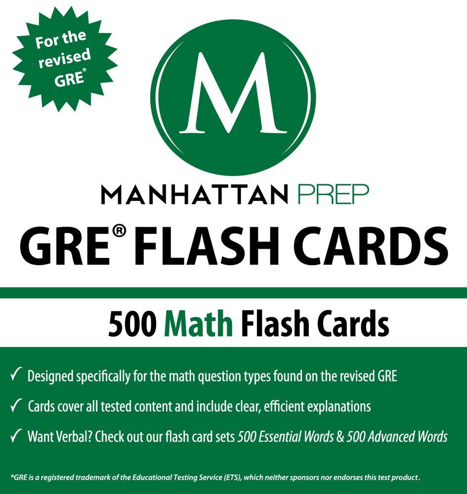 Manhattan Prep GRE Flash Cards 500 Math Flash Cards