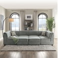thumbnail image 3 of Sillón Modular Yardlio sin Brazos en Terciopelo Gris Reversible, 3 of 4
